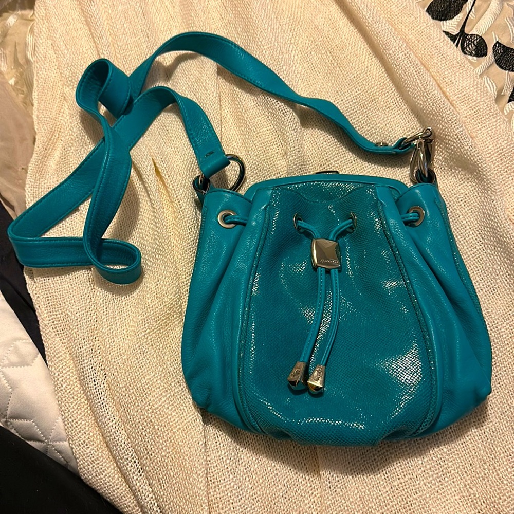 Makowksy satchel style bag in Teal